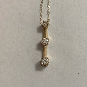 14k Yellow Gold Diamond Journey Necklace
